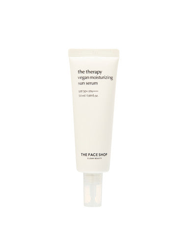 THE FACE SHOP The Therapy Vegan Moisturizing Sun Serum SPF50+ PA++++ 50ml - deep cleansing