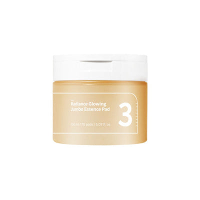 numbuzin No.3 Radiance Glowing Jumbo Essence Pad 70P with fermented for improved absorption and brightness
