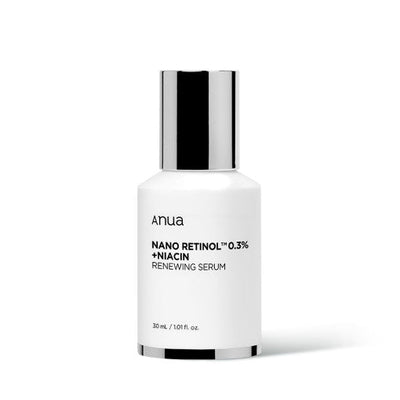 Anua Nano Retinol 0.3% + Niacin Renewing Serum 30ml with niacinamide for bright skin and minimized pores