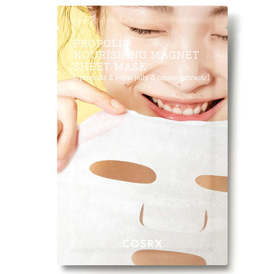 COSRX Full Fit Propolis Nourishing Magnet Sheet Mask (10 Sheets) with honey for nourishment and hydration