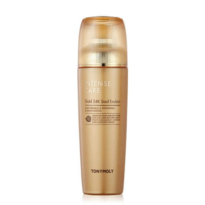 TONYMOLY Intense Care Gold 24K Snail Emulsion 140ml with ginseng for vitality and anti-aging