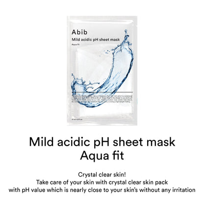 Mascarilla tipo lámina con pH ácido suave Abib Aqua fit 30 ml