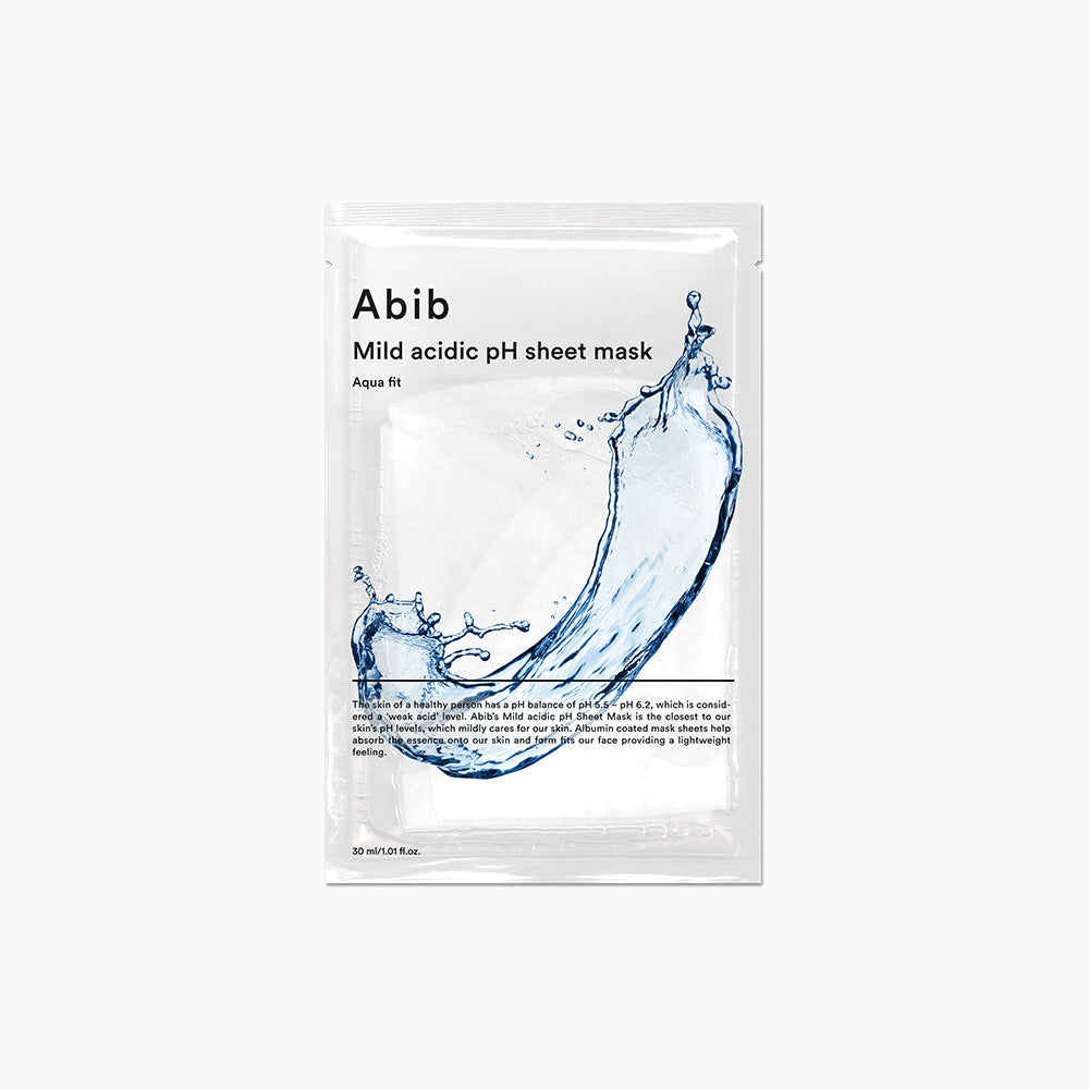 Mascarilla tipo lámina con pH ácido suave Abib Aqua fit 30 ml