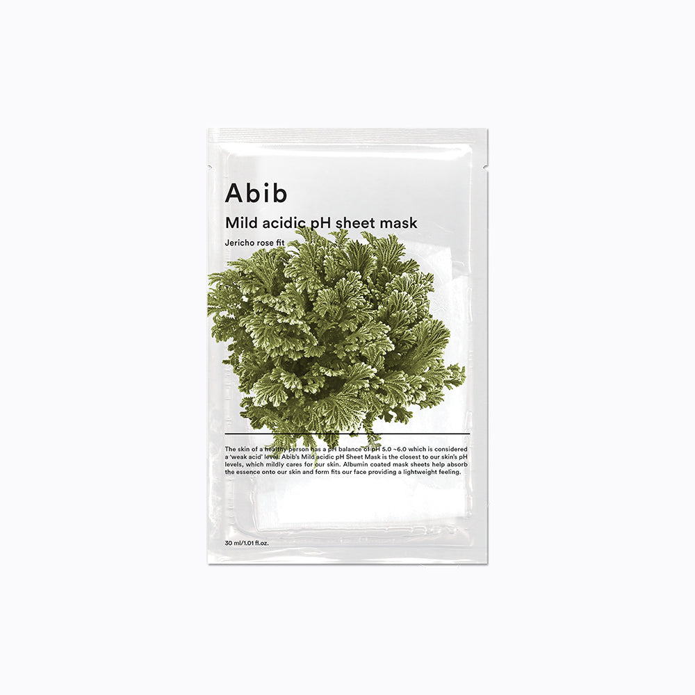 Abib Mascarilla tipo lámina con pH ácido suave, rosa de Jericó, 30 ml