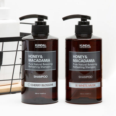 KUNDAL HONEY&MACADAMIA Pure Natural Balancing Refreshing Shampoo 500ml #WHITE MUSK with honey for nourishment and hydration