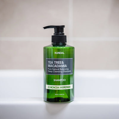 KUNDAL TEA TREE&MACADAMIA Pure Natural Balancing Deep Cleansing Shampoo 500ml #ACACIA MORINGA - deep cleansing
