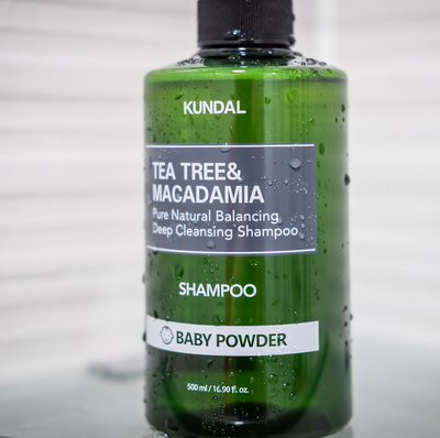 KUNDAL TEA TREE&MACADAMIA Pure Natural Balancing Deep Cleansing Shampoo 500ml #BABY POWDER - deep cleansing