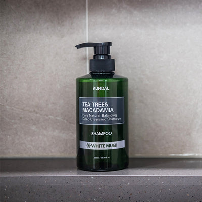 KUNDAL TEA TREE&MACADAMIA Pure Natural Balancing Deep Cleansing Shampoo 500ml #WHITE MUSK - deep cleansing