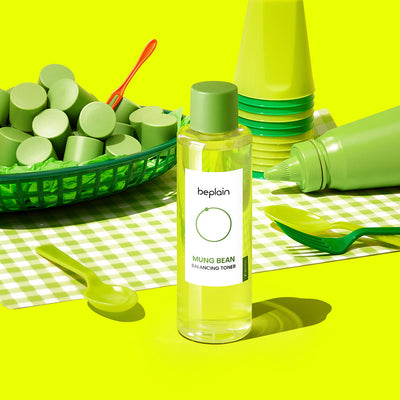 beplain Mung Bean Balancing Toner 200ml with pha for gentle exfoliation and hydration