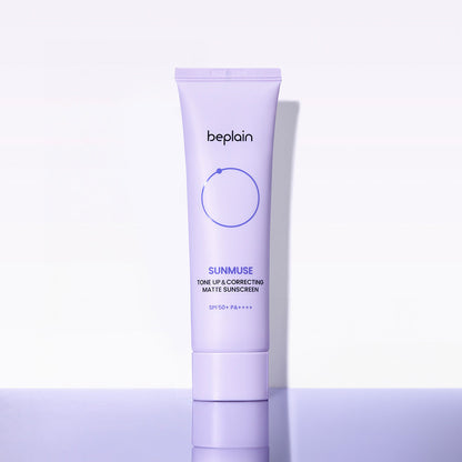 Crème solaire tonifiante et correctrice Beplain Sunmuse [Matte] (SPF50+/PA++++) 50 ml
