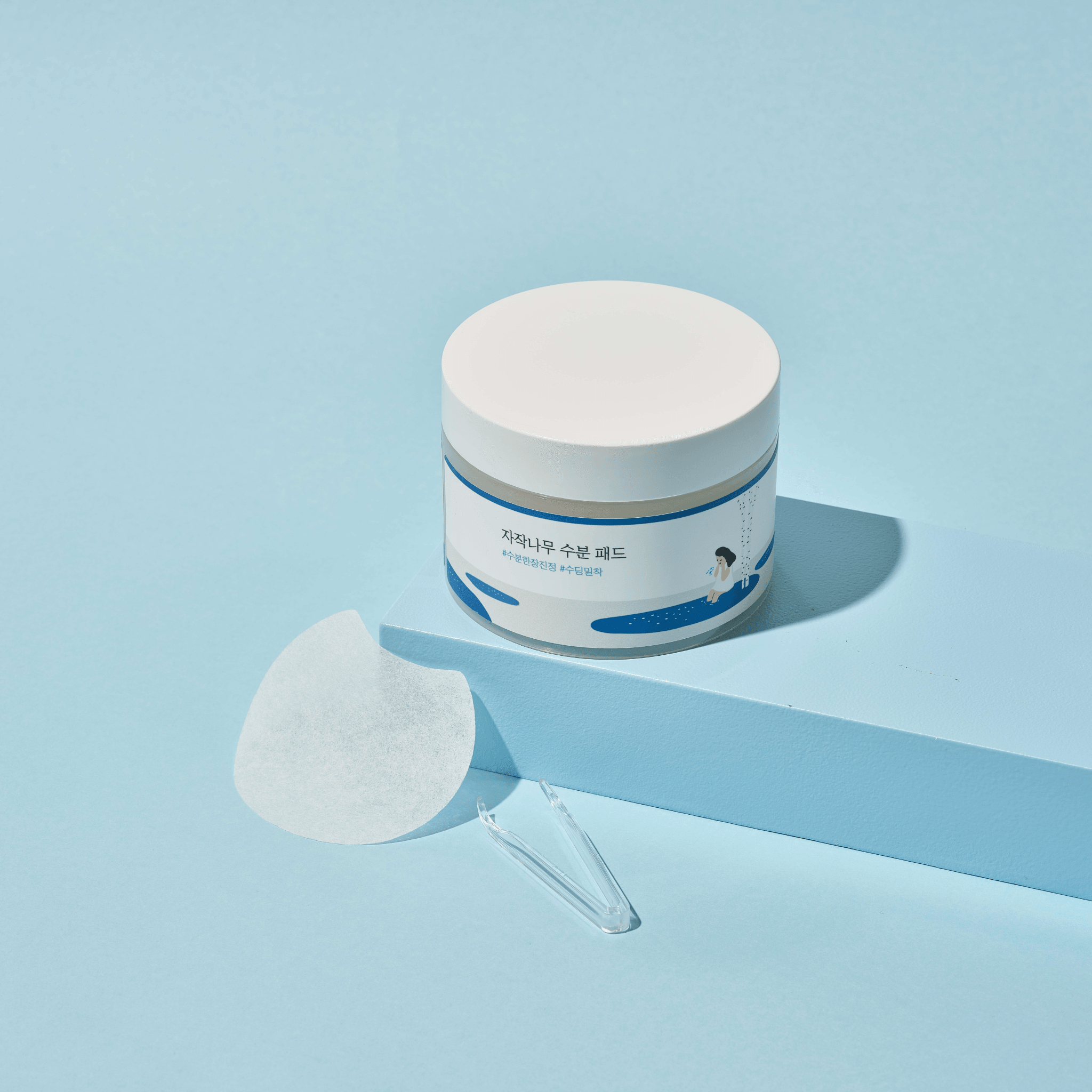 Almohadilla humectante Round Lab Birch, 80 piezas