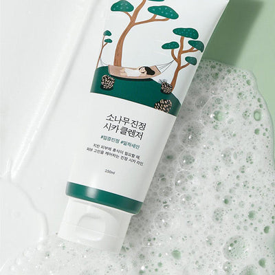 Round Lab Pine Calming Cica Cleanser 150ml with fermented for improved absorption and brightness
