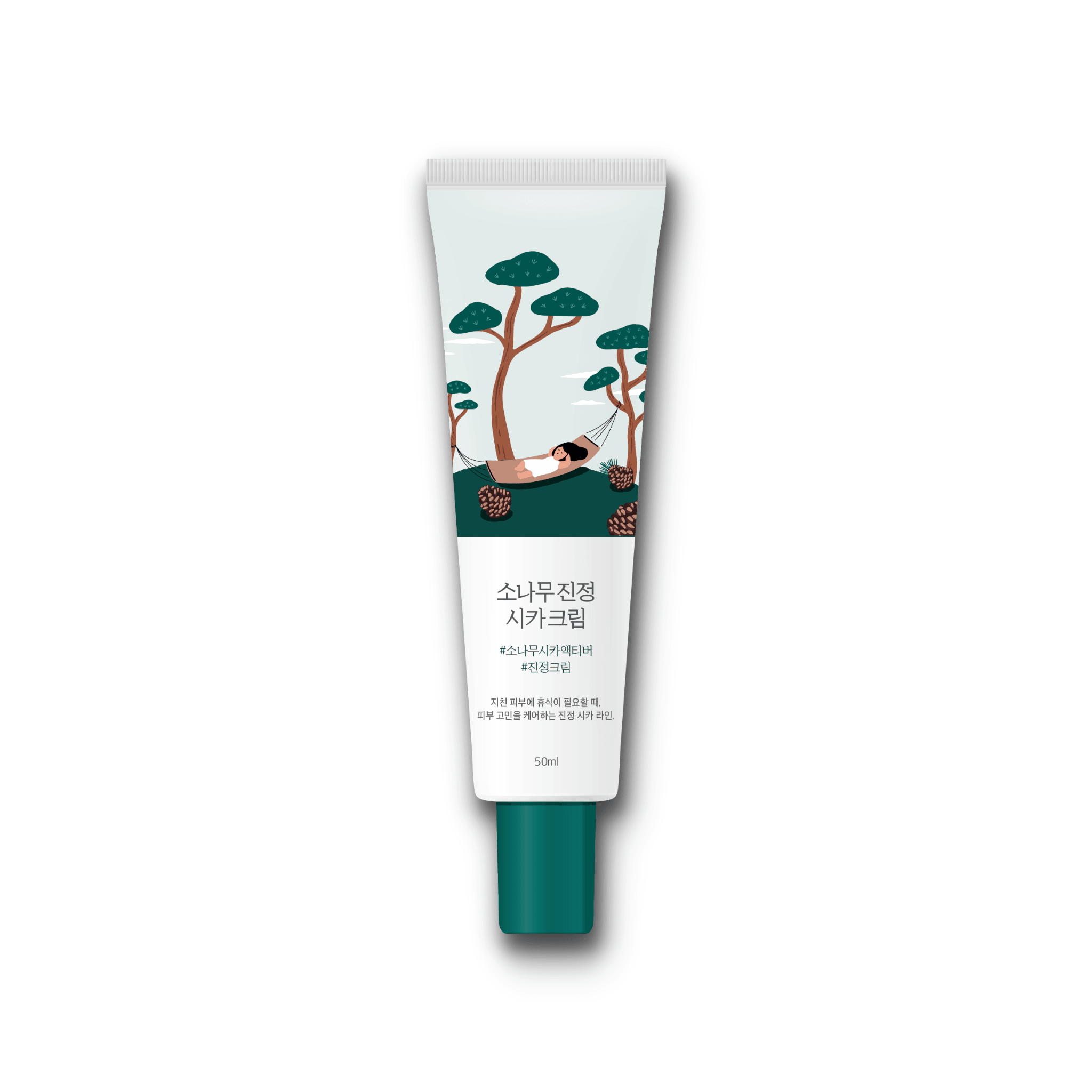 Crema calmante de pino Round Lab Cica de 50 ml