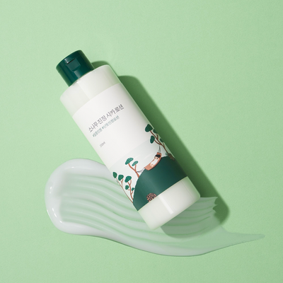 Round Lab Pine Calming Cica Lotion 250ml with fermented for improved absorption and brightness