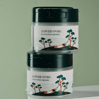 Round Lab Pine Calming Cica Pad 50pcs with fermented for improved absorption and brightness