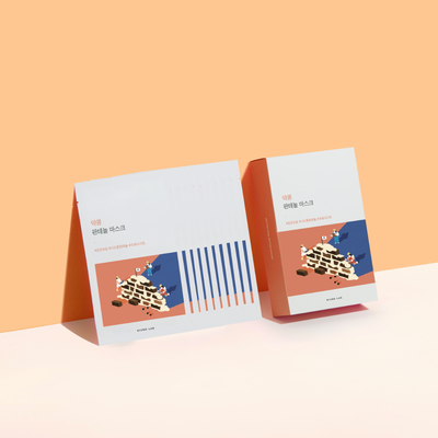 Round Lab Soybean Panthenol Mask 10pcs with fermented for improved absorption and brightness