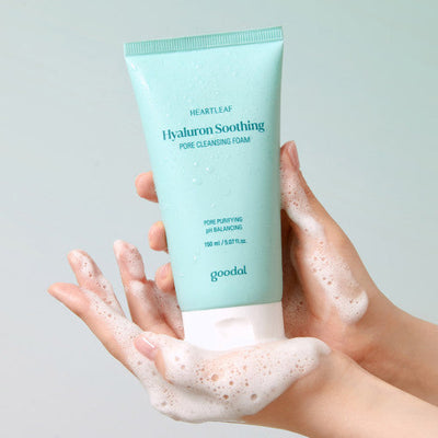 goodal Heartleaf Hyaluron Soothing Pore Cleansing Foam 150ml with hyaluronic for deep hydration