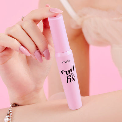 ETUDE Curl Fix Mascara & Eyelash Curler SET - application method