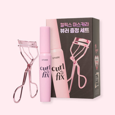 ETUDE Curl Fix Mascara & Eyelash Curler SET - how to use