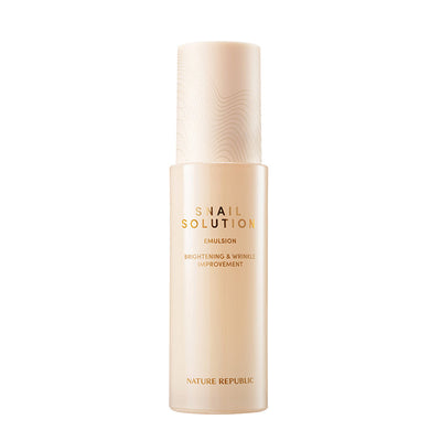 NATURE REPUBLIC Snail Solution Emulsion 120ml with niacinamide for bright skin and minimized pores