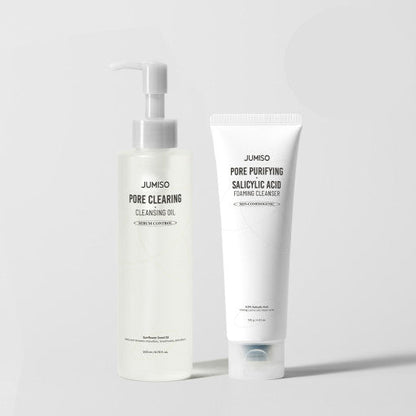 Dúo limpiador doble Jumiso (limpiador purificador de poros 120 g + aceite limpiador aclarante 200 ml)