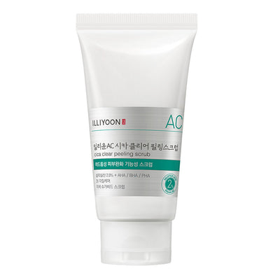 ILLIYOON Cica Acne Clear Peeling Scrub 200g with fermented for improved absorption and brightness