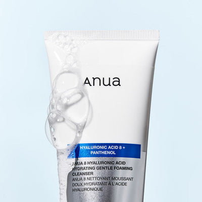 Anua 8 Hyaluronic Acid Hydrating Gentle Foaming Cleanser 150ml with hyaluronic for deep hydration