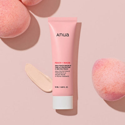 Anua ANUA Peach Niacin UV Tone Up Protection 50ml with niacinamide for bright skin and minimized pores