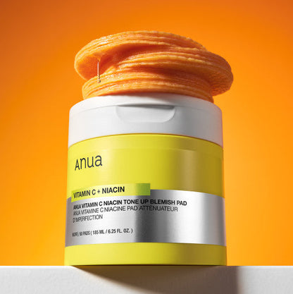 Almohadillas tonificantes para imperfecciones con vitamina C y niacina de Anua, 60 unidades (185 ml)