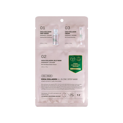 Masque tout-en-un VT Cica Collagen 3 étapes 1,5 g + 24 g + 1,5 g