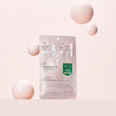 VT Cica Collagen All In One 3step Mask 1.5g+24g+1.5g with centella for soothing and repair