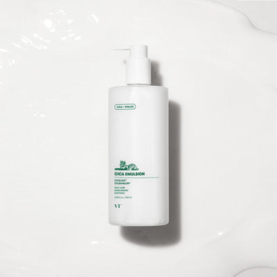 VT Cica Emulsion Jumbo 500ml with fermented for improved absorption and brightness