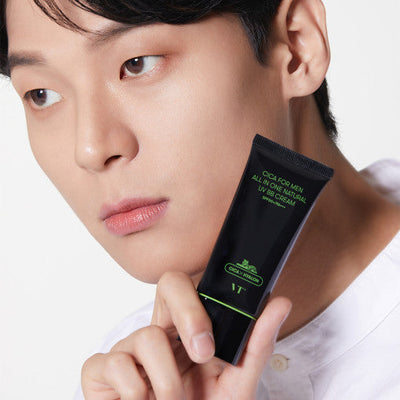 VT Cica For Men All In One Natural UV BB Cream - 2 Colors 30g SPF50+/PA+++ with cica for soothing and repair