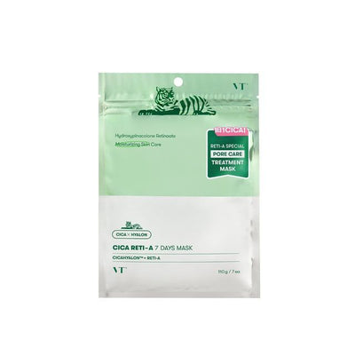 VT Cica Reti-A 7 Days Mask 110g with fermented for improved absorption and brightness