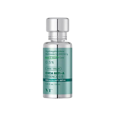 VT Cica Reti-A Essence 0.5 30ml with fermented for improved absorption and brightness