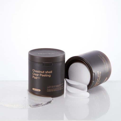 Almohadilla exfoliante transparente de cáscara de castaña de MEDIHEAL (60 almohadillas)