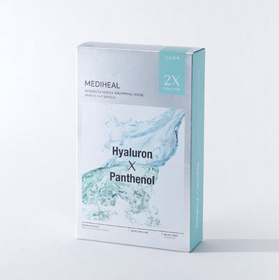 MEDIHEAL Derma Synergy Wrapping Mask Sheet 10P #Hyaluron X Panthenol with hyaluronic for deep hydration
