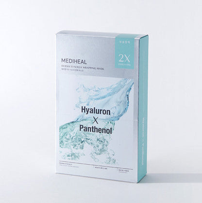 Mascarilla envolvente Derma Synergy de MEDIHEAL, 10 unidades, con ácido hialurónico y pantenol