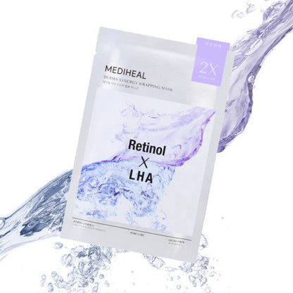 Mascarilla envolvente Derma Synergy de MEDIHEAL, 10 unidades, con retinol y LHA