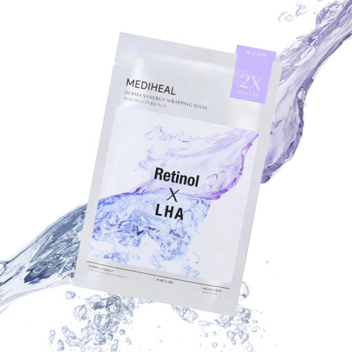 Mascarilla envolvente Derma Synergy de MEDIHEAL, 10 unidades, con retinol y LHA