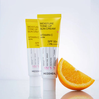 MEDIHEAL MEDIHEAL Moisture Tone-Up Sun Cream Vitamin C 50ml (SPF 50+, PA++++) - deep cleansing