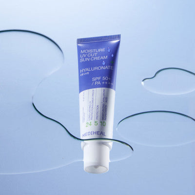 MEDIHEAL Moisture UV Cut Sun Cream Hyaluronate 50ml (SPF 50+, PA++++) with hyaluronic for deep hydration