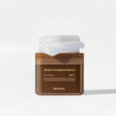 MEDIHEAL Retinol Collagen Lifting Pad (100 Pads) with collagen for firmness and elasticity