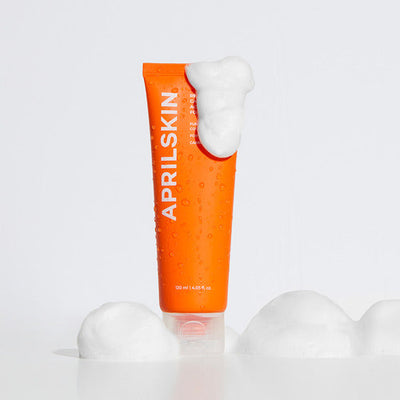 APRILSKIN Carrotene Acne Foam Cleanser 120ml with salicylic for acne control and pores