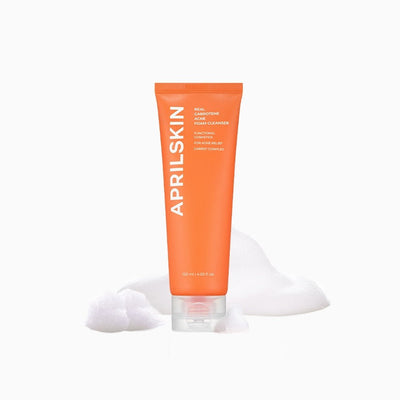 APRILSKIN Carrotene Acne Foam Cleanser 120ml with bha for clean pores and acne