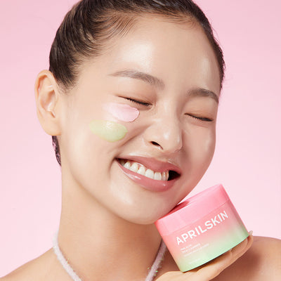 APRILSKIN Pink Aloe Mask-to-Foam Soothing Cleanser 120g with aloe for hydration and soothing