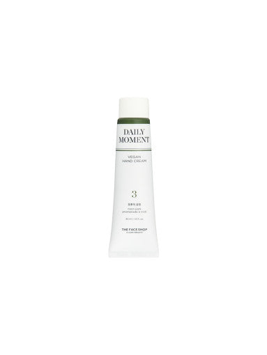 THE FACE SHOP Daily Moment Vegan Hand Cream 30ml (6 Types) with hyaluronic for deep hydration