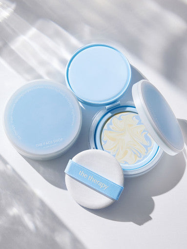 THE FACE SHOP The Therapy Vegan Moisture Blending Sun Pact SPF 50+ PA++++ 14 g x 2 unidades