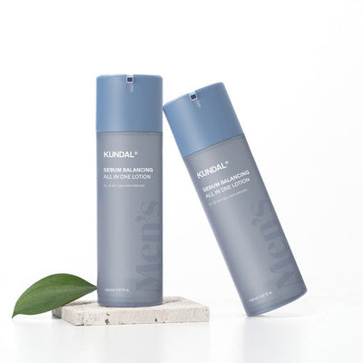KUNDAL CLASSIC MEN'S AQUA SEBUM BALANCING ALL IN ONE LOTION 150ml with bha for clean pores and acne