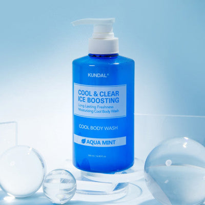 KUNDAL Cool & Clear Ice Boosting Cool Body Wash 500ml #Aqua Mint - how to use